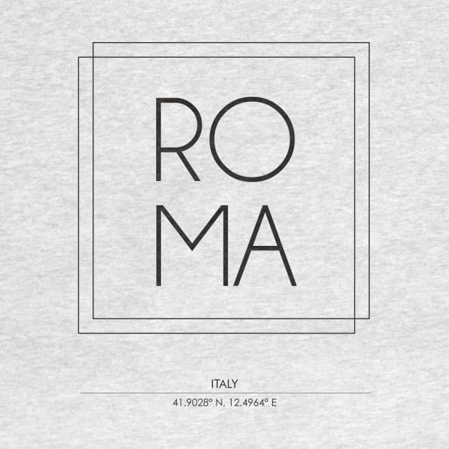 Roma city minimal typography 2 by StudioGrafiikka